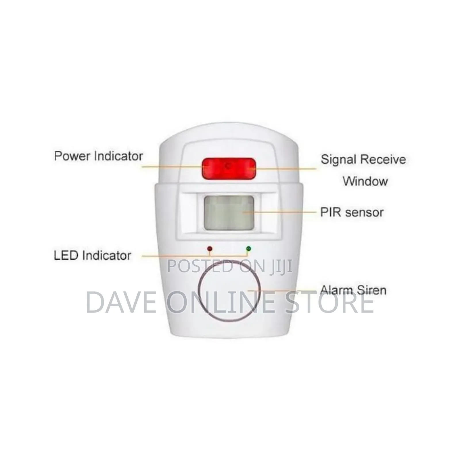 Wireless Remote Controlled PIR Mini Alarm