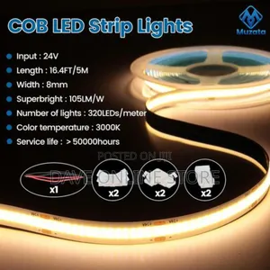 16.4ft/5 Meter COB LED Strip Lights LED Warm White