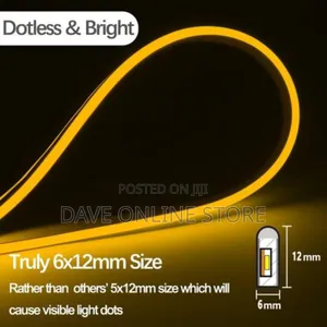 Yellow Neon LED Light, 16.4ft/5m