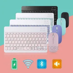 Portable Rechargeable Bluetooth Keyboard Mouse Combo Set