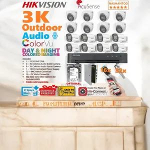 16 Channel CCTV Cameras Full Kit Colorvu Gevu