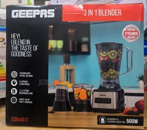 1.5 Litres 3 I 1 Stainless Steel Blender Geepas