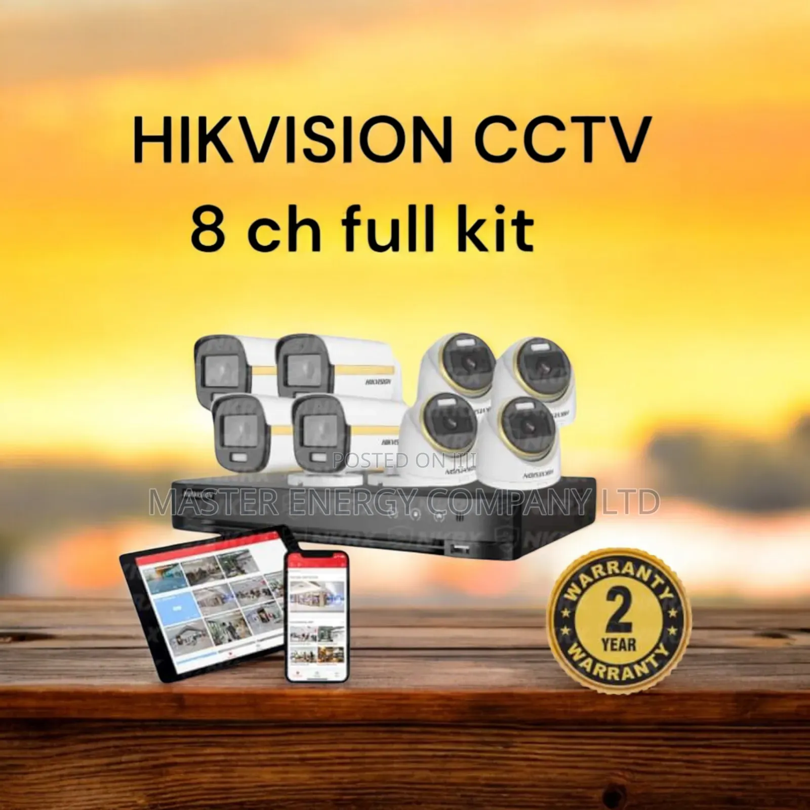 8 Channel 2mp CCTV Cameras Full Kit Weni