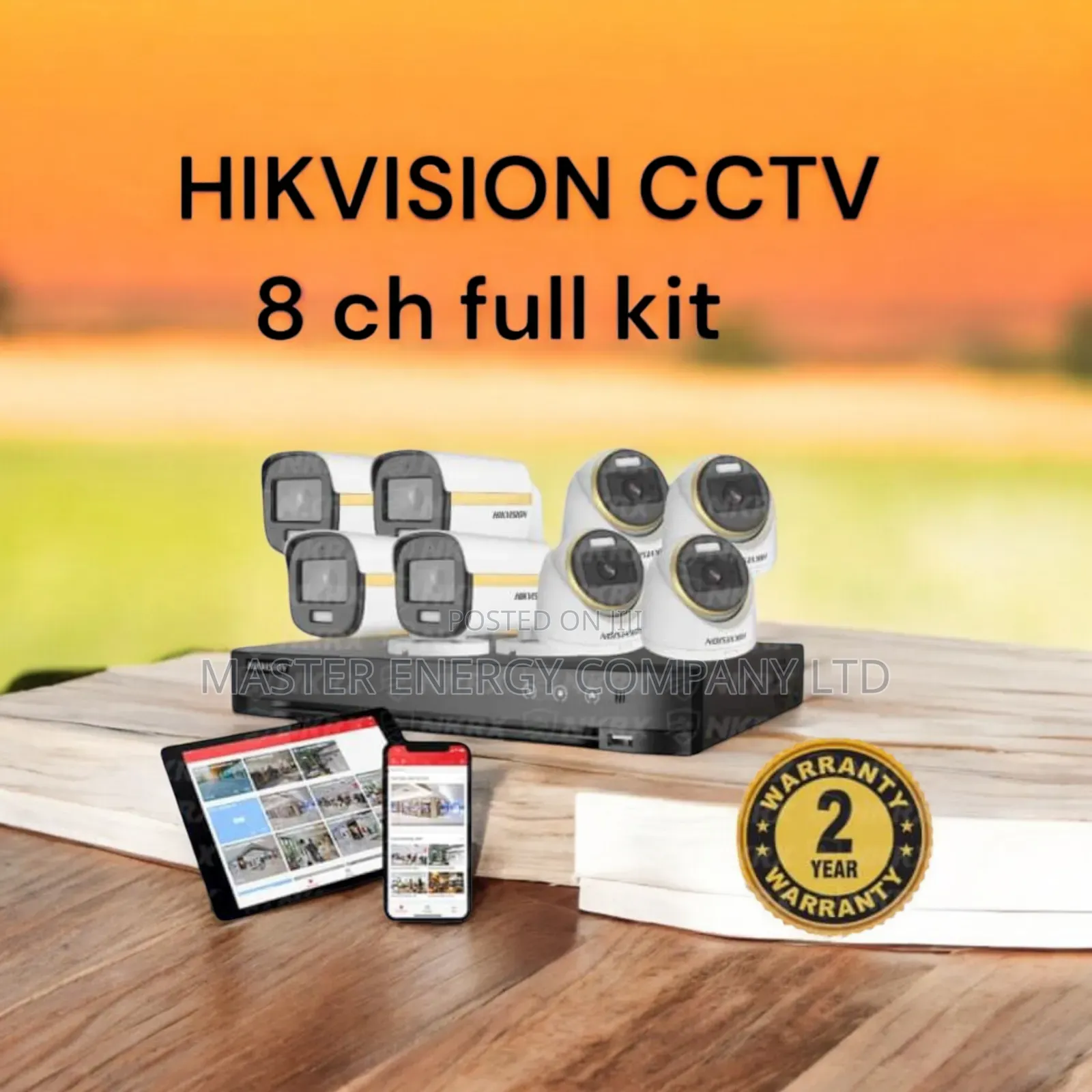 8 Channel 2mp CCTV Cameras Full Kit Kopis