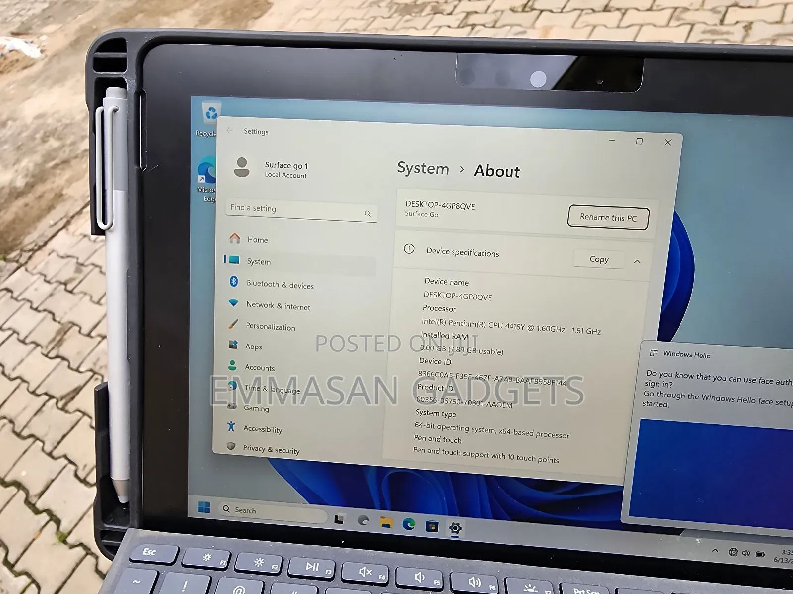 Microsoft Surface Go 128 GB Silver