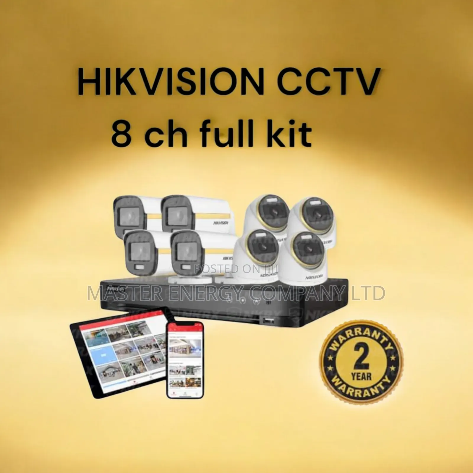 8 Channel CCTV Cameras Full Kit Dobou