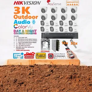16 Channel CCTV Cameras Full Kit Colorvu Niut