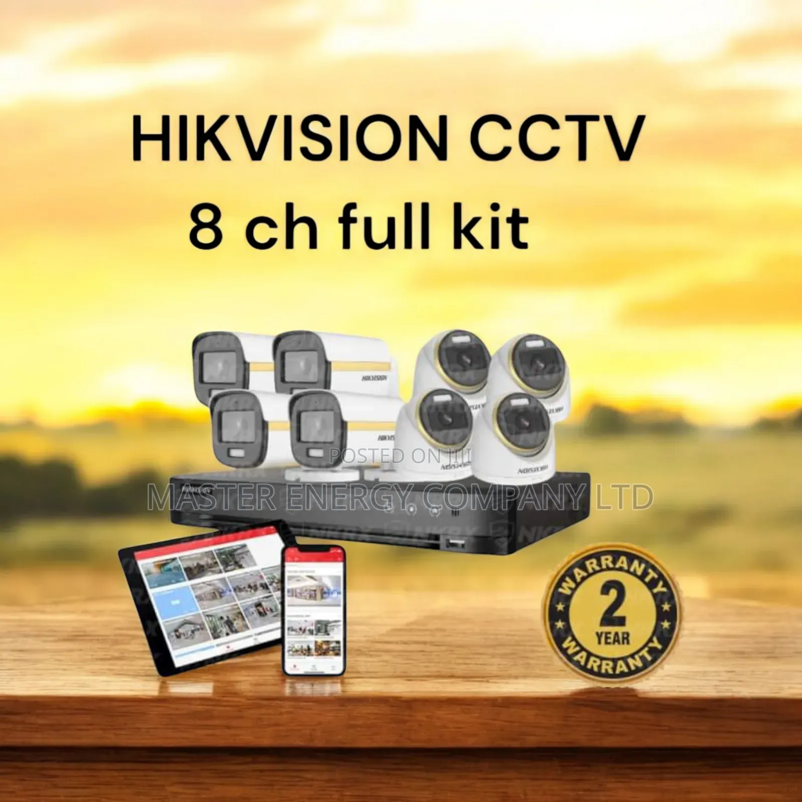 8 Channel 2mp CCTV Cameras Full Kit MDBN
