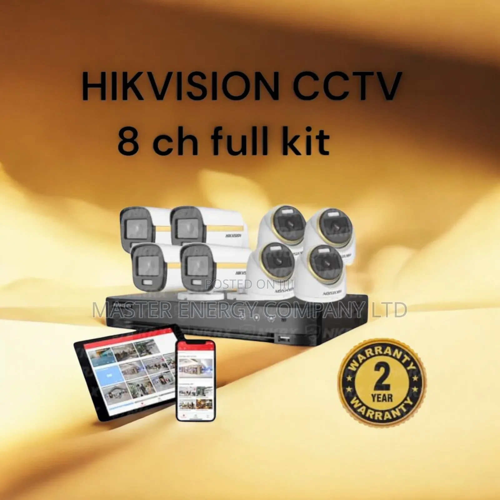 8 Channel 2mp CCTV Cameras Full Kit SHDHHN