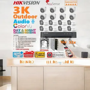 16 Channel CCTV Cameras Full Kit Colorvu Kolobb
