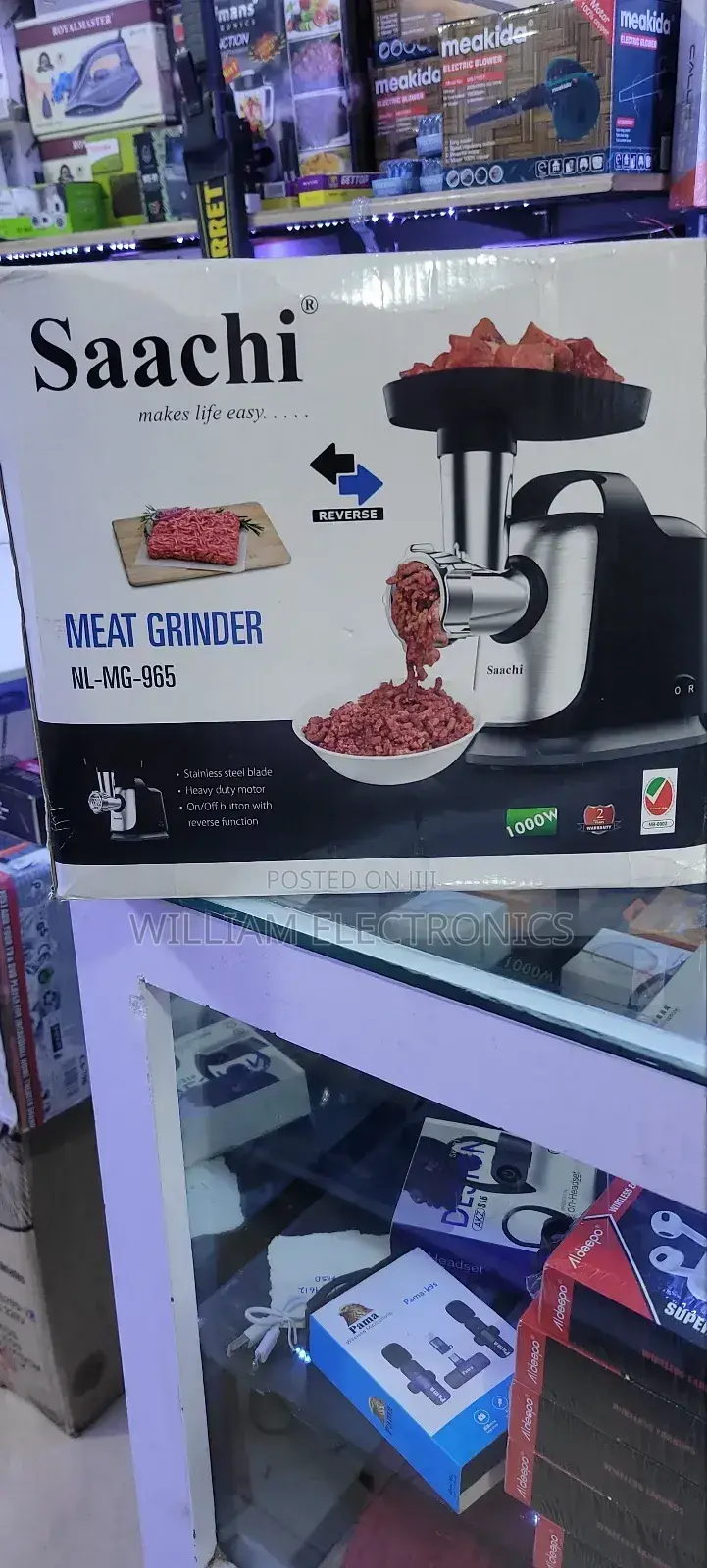 Saachi Meat Grinder/Nl-Mg-965 -Silver/Black
