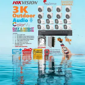 16 Channel CCTV Cameras Full Kit Colorvu Zibiday