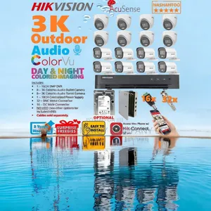 16 Channel CCTV Cameras Full Kit Colorvu Fongez