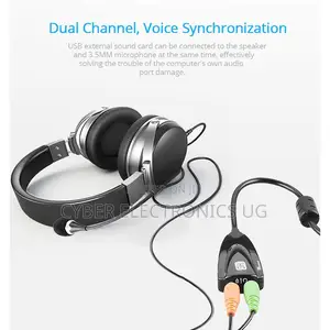 Steel External USB Sound Card 7.1 Adapter 5HV2 3D