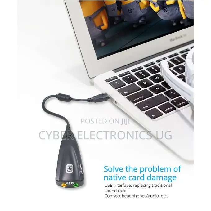 Steel External USB Sound Card 7.1 Adapter 5HV2 3D