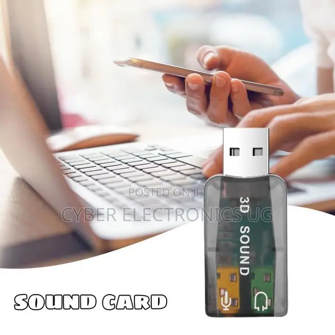 Usb Sound Card Microphone Headphone Jack Stereo 3d Audio
