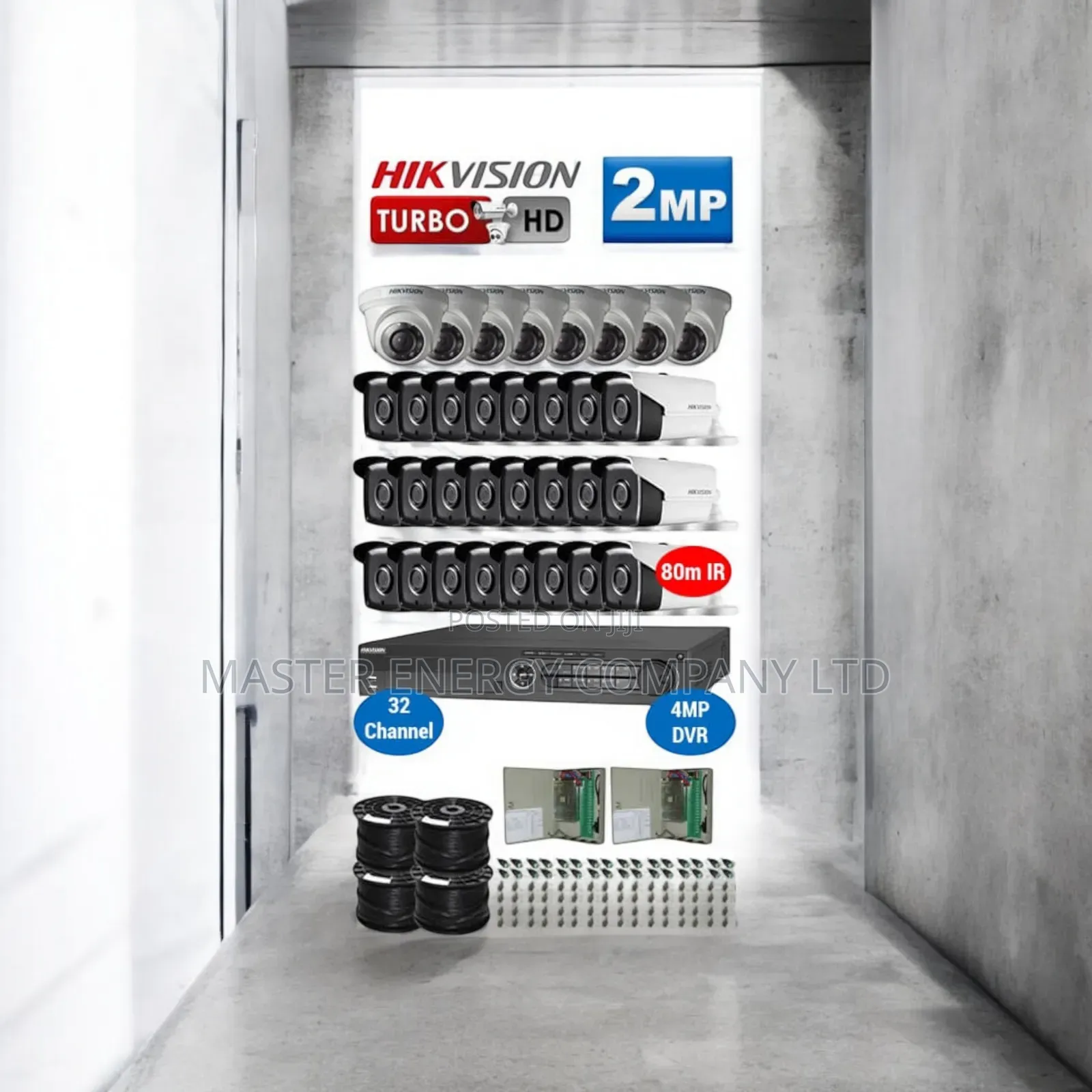 32 Channel 2mp CCTV Cameras Full Kit Colorvu Sampz