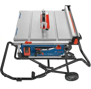 Bosch 10” Portable Jobsite Table Saw, Wheeled Stand, 4hp