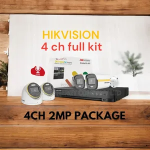 4 Channel 2mp CCTV Cameras Full Kit Colorvu