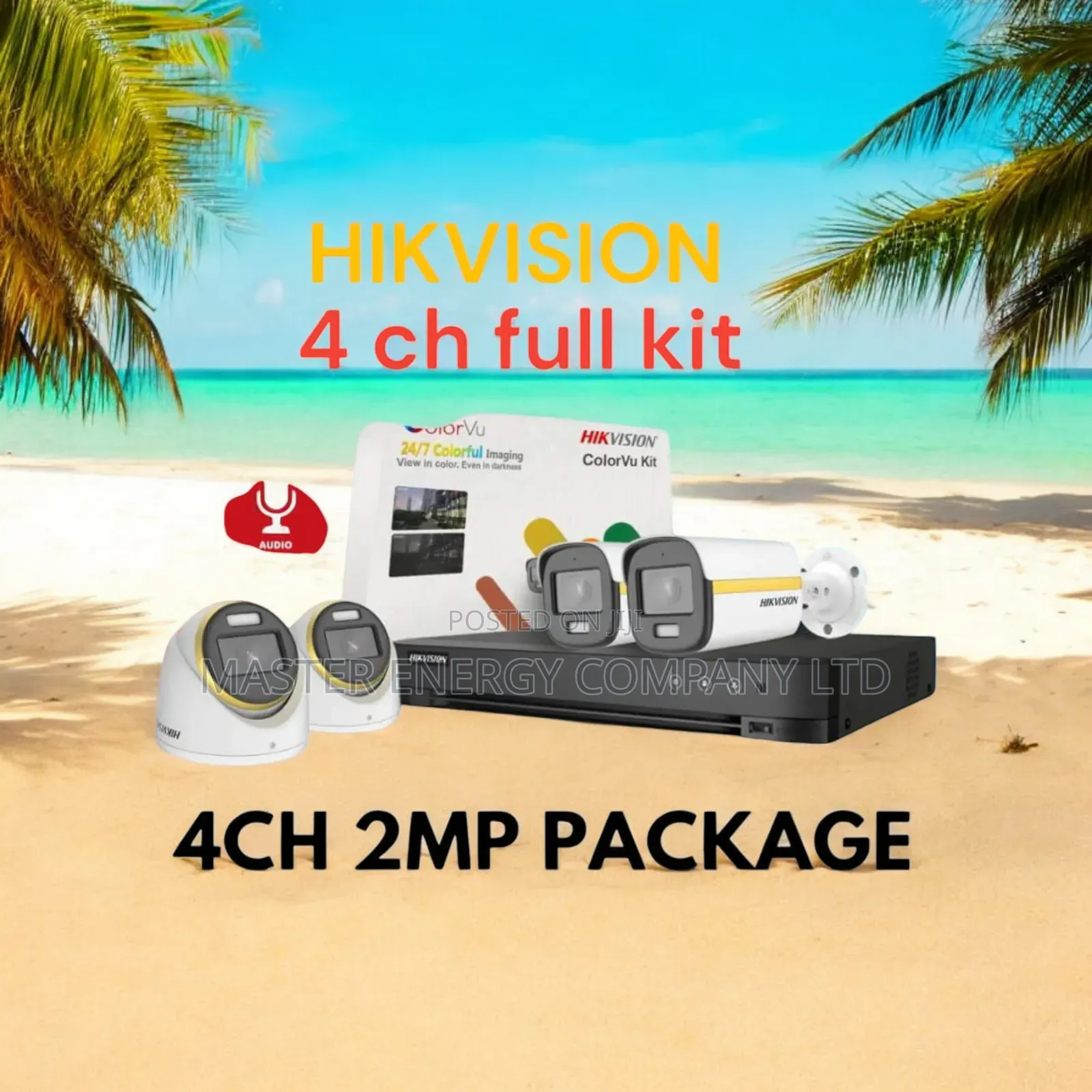 4 Channel 2mp CCTV Cameras Full Kit Colorvu SGHSNG