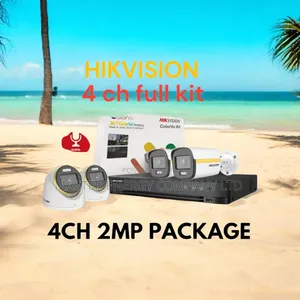 4 Channel 2mp CCTV Cameras Full Kit Colorvu HHDS