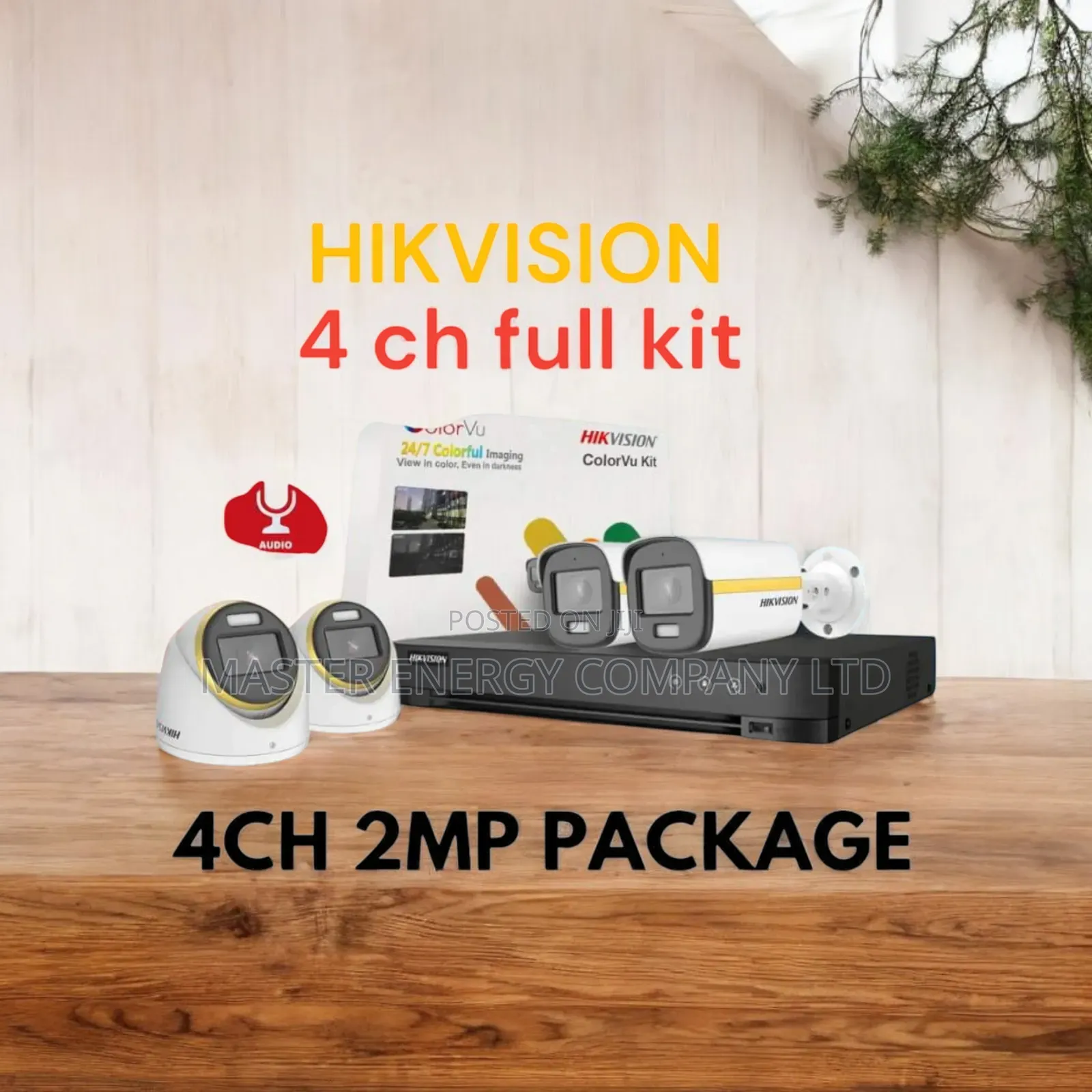 4 Channel 2mp CCTV Cameras Full Kit Colorvu BSHGK