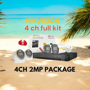 4 Channel 2mp CCTV Cameras Full Kit Colorvu HGFDS