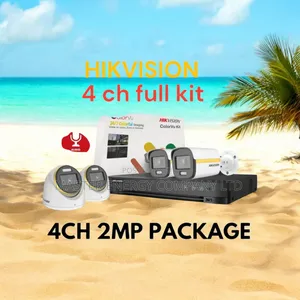 4 Channel 2mp CCTV Cameras Full Kit Colorvu NDHDHN