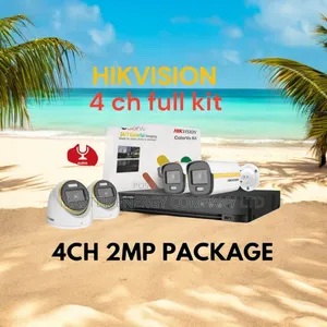 4 Channel 2mp CCTV Cameras Full Kit Colorvu NSNHNN