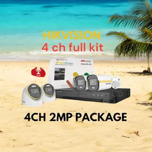 4 Channel 2mp CCTV Cameras Full Kit Colorvu KBBNJG