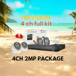 4 Channel 2mp CCTV Cameras Full Kit Colorvu GDGHG