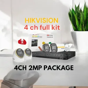 4 Channel 2mp CCTV Cameras Full Kit Colorvu Jfdsaz