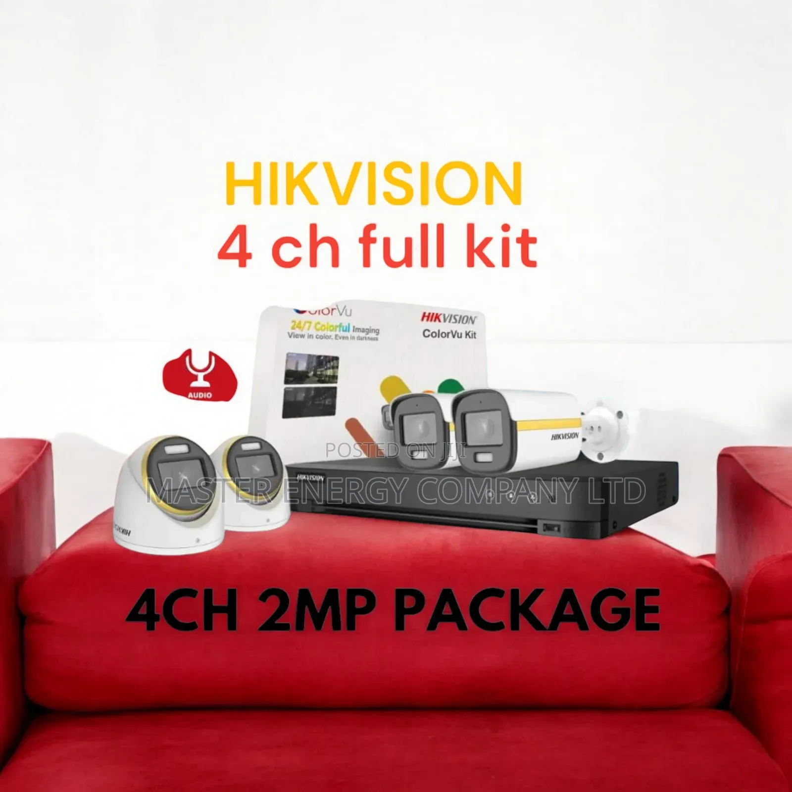 4 Channel 2mp CCTV Cameras Full Kit Colorvu H Bxdsy