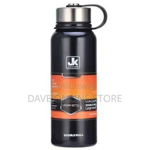 JK Stainless Steel Vacuum Bottle Flask 1.5 Litres - Black