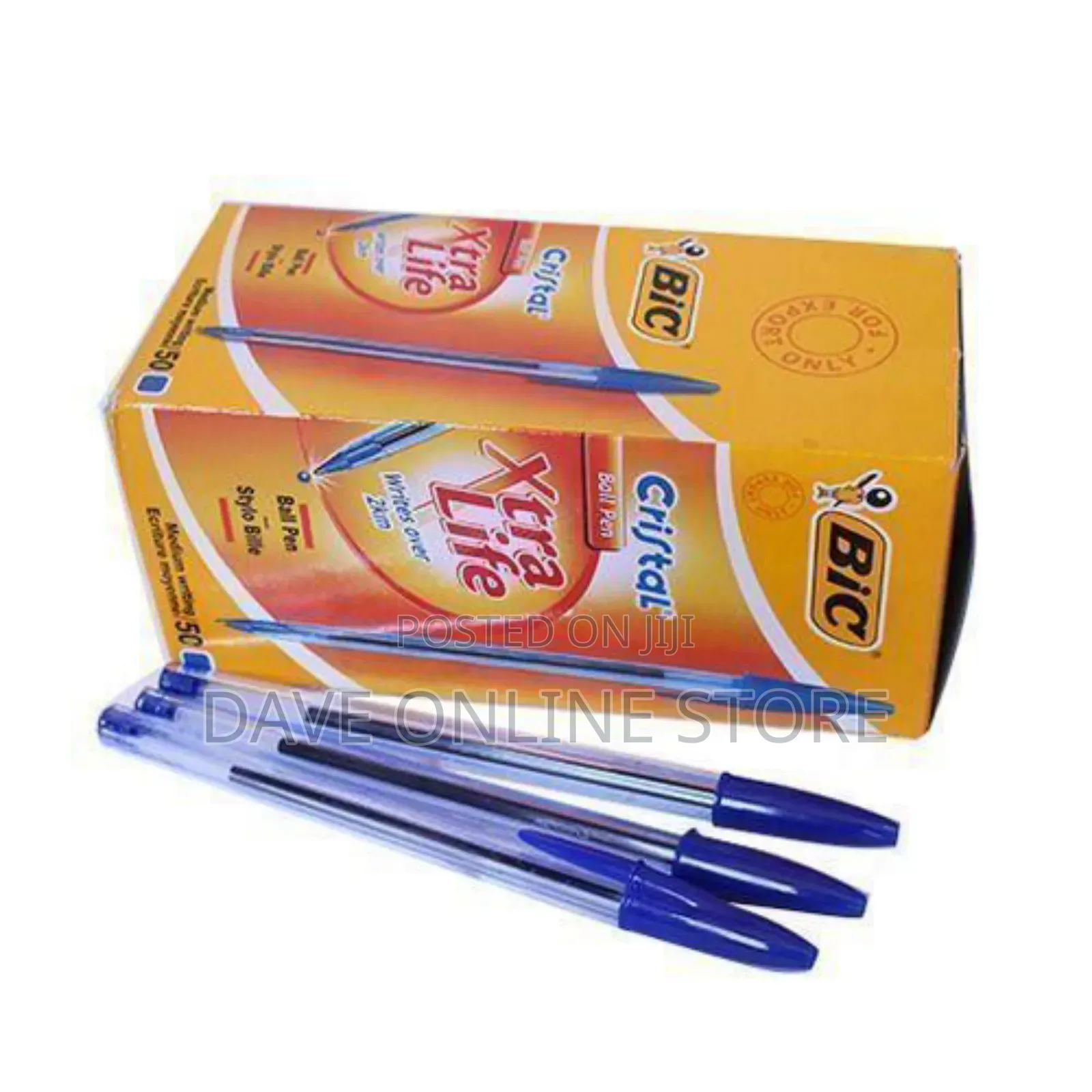 Bic Box of 50 Blue Pens - Blue