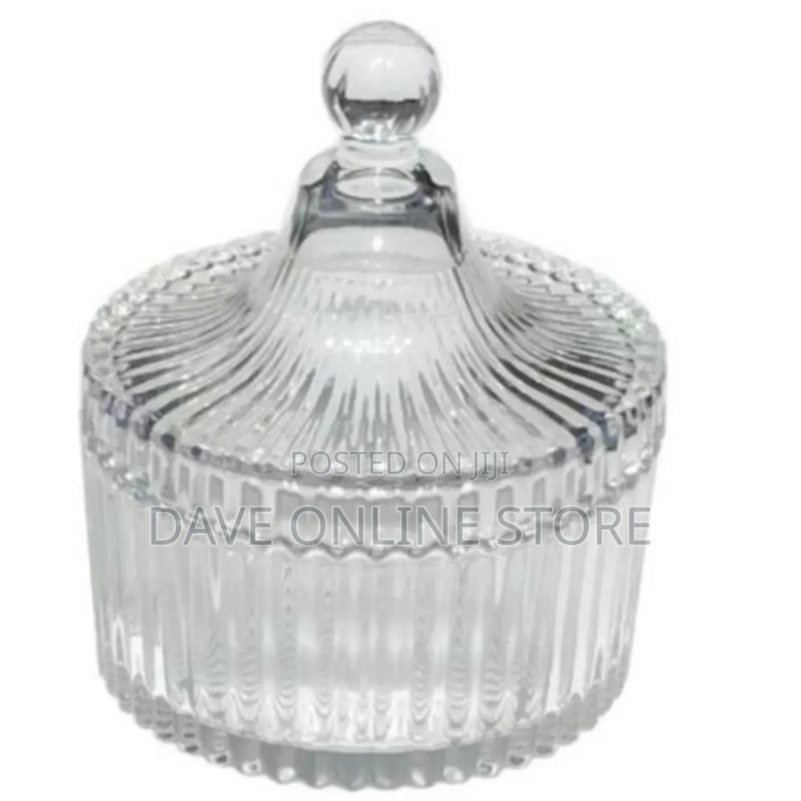 Small Size Sugar Bowl Glass - White