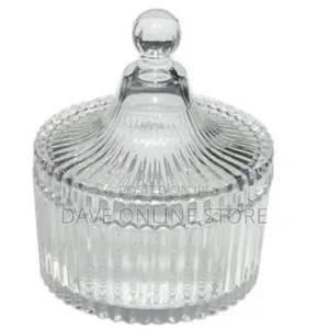 Small Size Sugar Bowl Glass - White