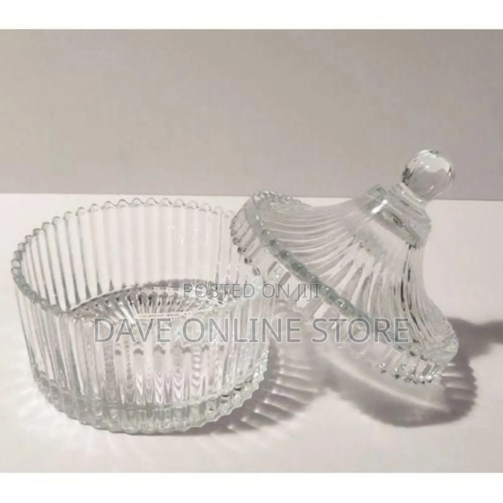 Small Size Sugar Bowl Glass - White