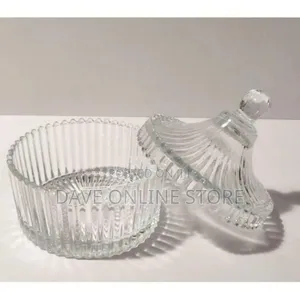 Small Size Sugar Bowl Glass - White