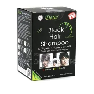 Dexe 10pcs Box of Black Hair Shampoo Set 25ml