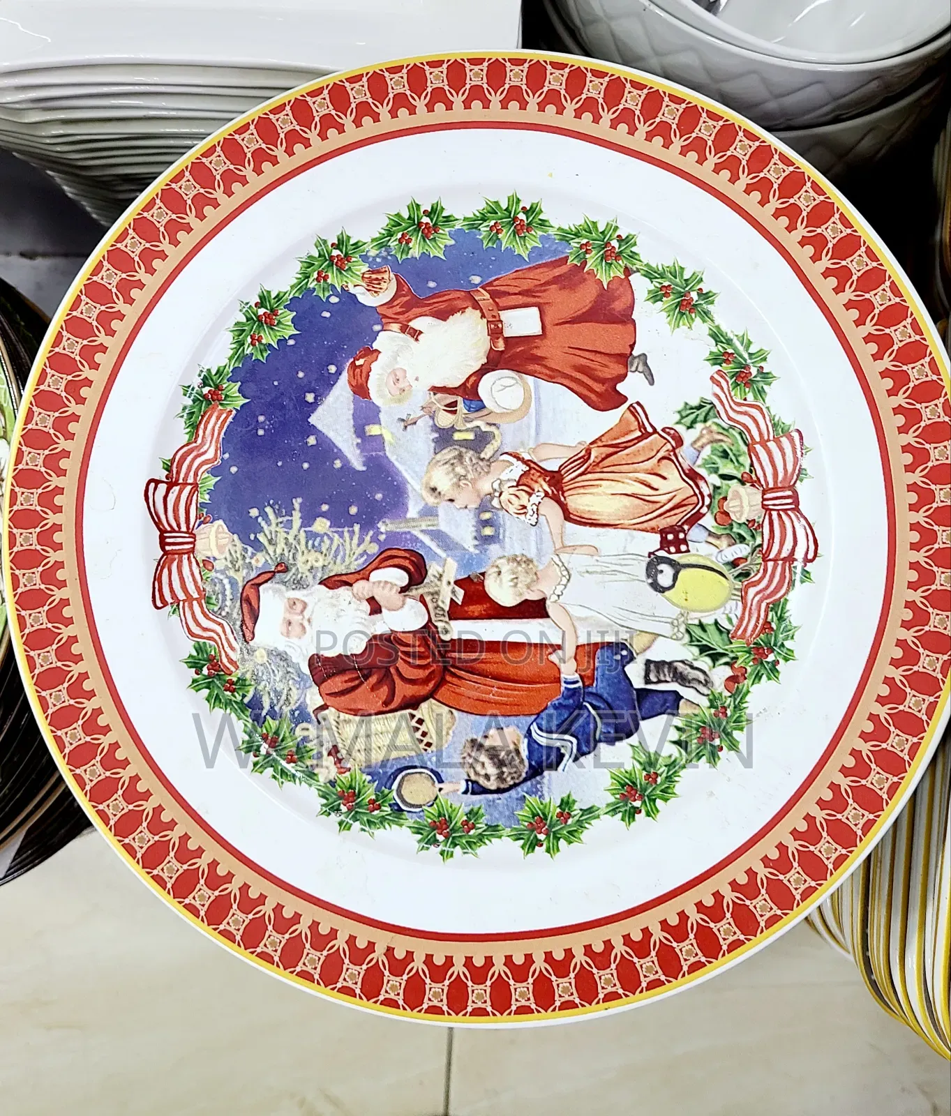 Christmas Dinner Plates Set of 12pcs
