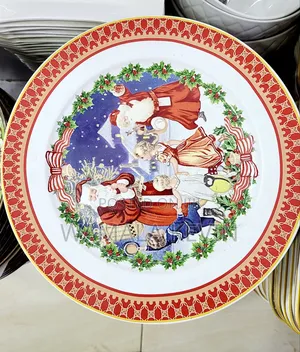 Christmas Dinner Plates Set of 12pcs