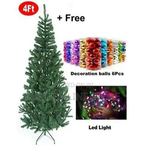 Christmas Tree Xmas Balls and Lights,180cm, Multicolored