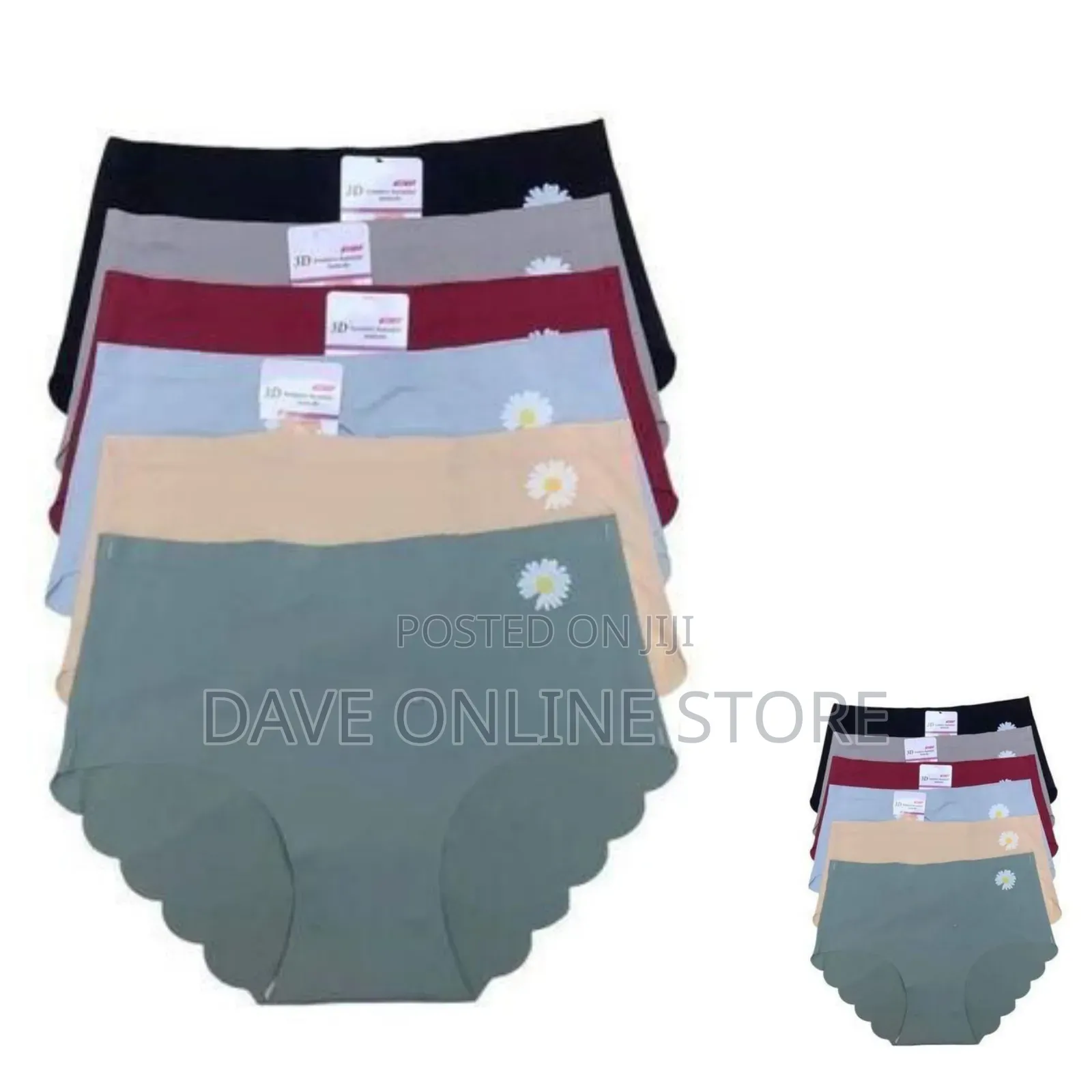 Seamless Ladies Panties - Assorted Color , 6 PCS