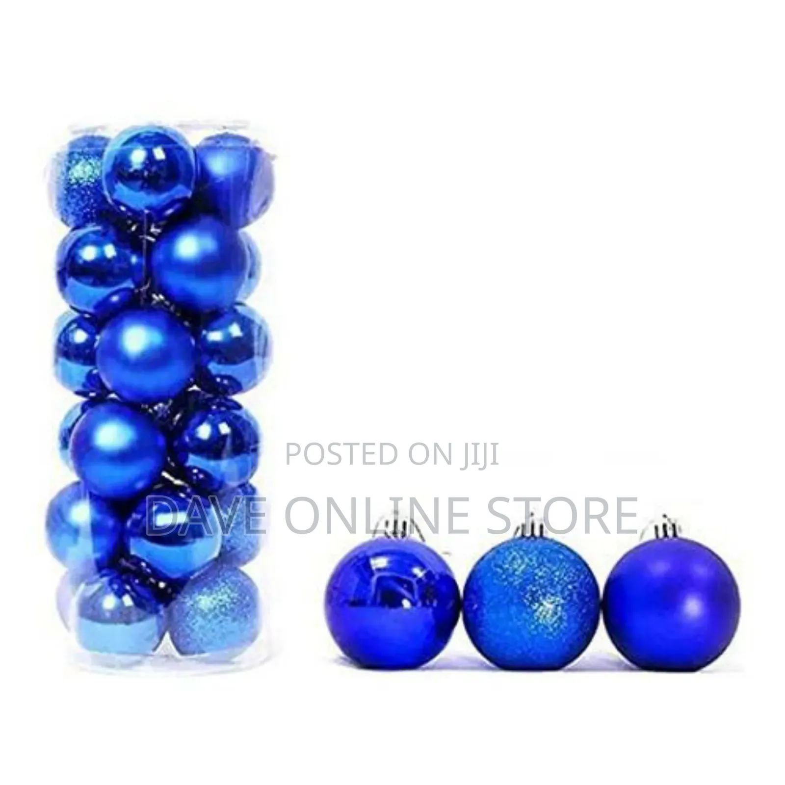 2024 Christmas Balls 24pcs -Blue