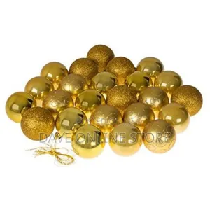 2021 Christmas Balls Ornament 24pcs - Gold