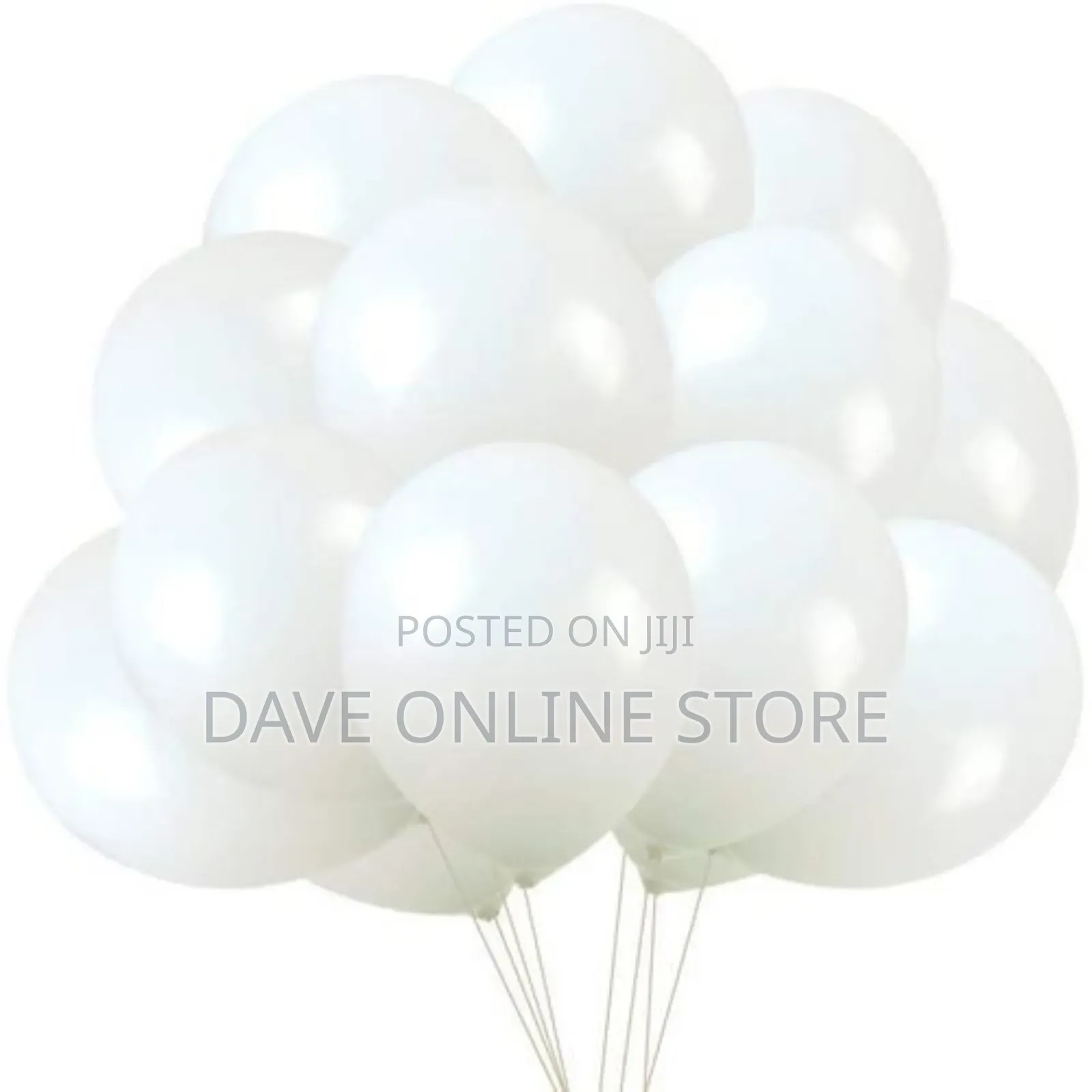 Balloons, 100 Pieces, White