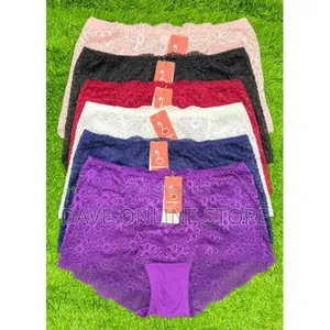 Seam Less Lace Panties - 6PCS Assorted Colors