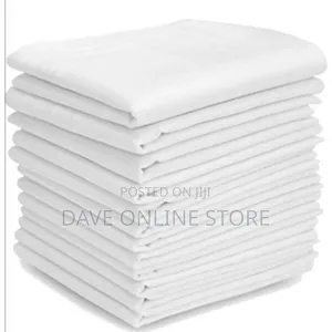 Cotton Handkerchiefs,12 Pieces, White