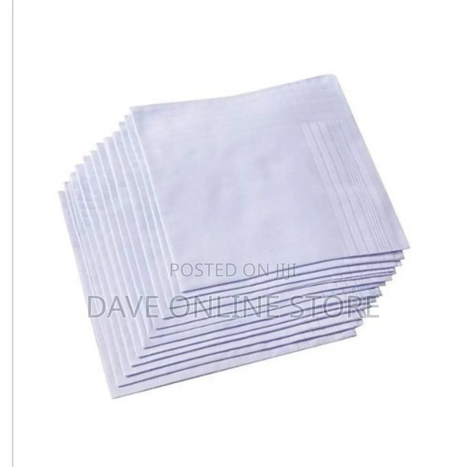 Cotton Handkerchiefs,12 Pieces, White